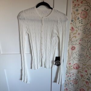Meshki Ivory Knit Cardigan